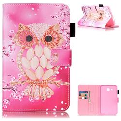 Petal Owl Folio Stand Leather Wallet Case for Samsung Galaxy Tab A 7.0 (2016) T280 T285