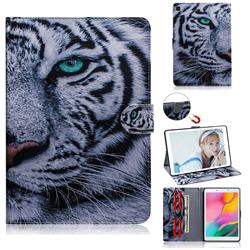 White Tiger Painting Tablet Leather Wallet Flip Cover for Samsung Galaxy Tab A 8.0 (2019) T290 T295