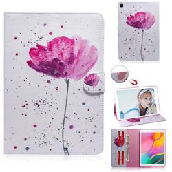 Purple Orchid Painting Tablet Leather Wallet Flip Cover for Samsung Galaxy Tab A 8.0 (2019) T290 T295