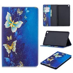 Golden Butterflies Folio Stand Leather Wallet Case for Samsung Galaxy Tab A 8.0 (2019) T290 T295