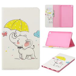 Umbrella Elephant Folio Stand Tablet Leather Wallet Case for Samsung Galaxy Tab A 8.0 (2019) T290 T295