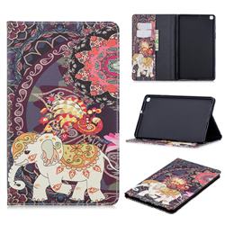 Totem Flower Elephant Folio Stand Tablet Leather Wallet Case for Samsung Galaxy Tab A 8.0 (2019) T290 T295