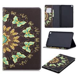 Circle Butterflies Folio Stand Tablet Leather Wallet Case for Samsung Galaxy Tab A 8.0 (2019) T290 T295