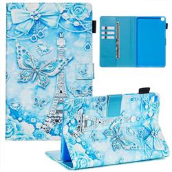 Tower Butterfly Matte Leather Wallet Tablet Case for Samsung Galaxy Tab A 8.0 (2019) T290 T295