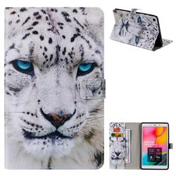 White Leopard Folio Flip Stand Leather Wallet Case for Samsung Galaxy Tab A 8.0 (2019) T290 T295