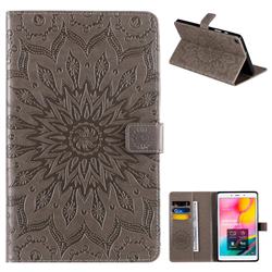 Embossing Sunflower Leather Flip Cover for Samsung Galaxy Tab A 8.0 (2019) T290 T295 - Gray