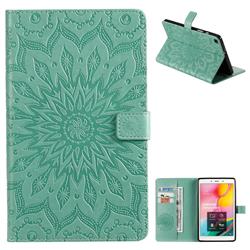 Embossing Sunflower Leather Flip Cover for Samsung Galaxy Tab A 8.0 (2019) T290 T295 - Green