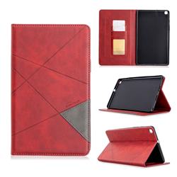 Binfen Color Prismatic Slim Magnetic Sucking Stitching Wallet Flip Cover for Samsung Galaxy Tab A 8.0 (2019) T290 T295 - Red
