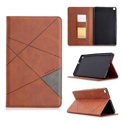 Binfen Color Prismatic Slim Magnetic Sucking Stitching Wallet Flip Cover for Samsung Galaxy Tab A 8.0 (2019) T290 T295 - Brown