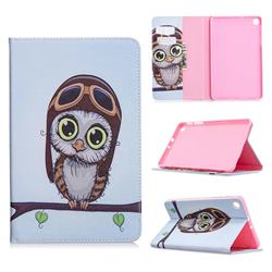 Owl Pilots Folio Stand Leather Wallet Case for Samsung Galaxy Tab A 8.4 T307