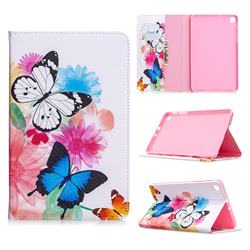 Vivid Flying Butterflies Folio Stand Leather Wallet Case for Samsung Galaxy Tab A 8.4 T307