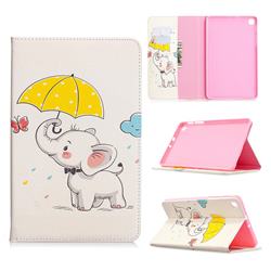 Umbrella Elephant Folio Stand Tablet Leather Wallet Case for Samsung Galaxy Tab A 8.4 T307