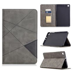 Binfen Color Prismatic Slim Magnetic Sucking Stitching Wallet Flip Cover for Samsung Galaxy Tab A 8.4 T307 - Gray