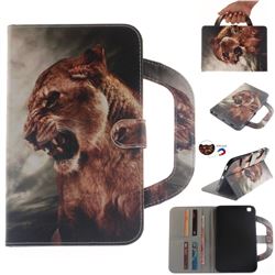 Majestic Lion Handbag Tablet Leather Wallet Flip Cover for Samsung Galaxy Tab 3 8.0 T311 T315 T310