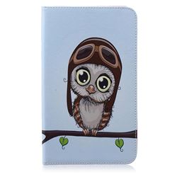 Owl Pilots Folio Stand Leather Wallet Case for Samsung Galaxy Tab 4 8.0 T330 T331