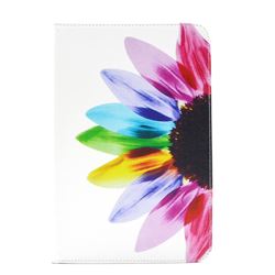 Seven-color Flowers Folio Stand Leather Wallet Case for Samsung Galaxy Tab A 8.0 T350 T355