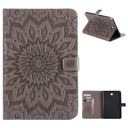 Embossing Sunflower Leather Flip Cover for Samsung Galaxy Tab A 8.0 T350 T355 - Gray