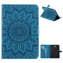 Embossing Sunflower Leather Flip Cover for Samsung Galaxy Tab A 8.0 T350 T355 - Blue