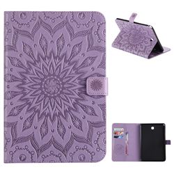 Embossing Sunflower Leather Flip Cover for Samsung Galaxy Tab A 8.0 T350 T355 - Purple