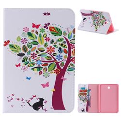 Cat and Tree Folio Flip Stand Leather Wallet Case for Samsung Galaxy Tab A 8.0 T350 T355