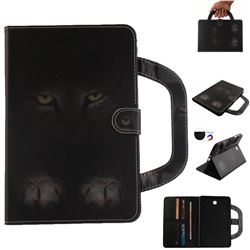 Mysterious Cat Handbag Tablet Leather Wallet Flip Cover for Samsung Galaxy Tab A 8.0 T350 T355