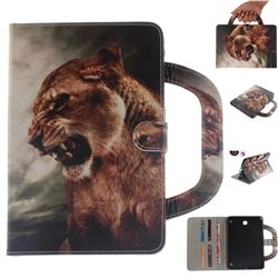 Majestic Lion Handbag Tablet Leather Wallet Flip Cover for Samsung Galaxy Tab A 8.0 T350 T355