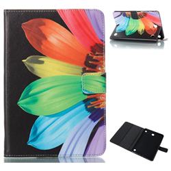 Colorful Sunflower Folio Stand Leather Wallet Case for Samsung Galaxy Tab A 8.0 T350 T355