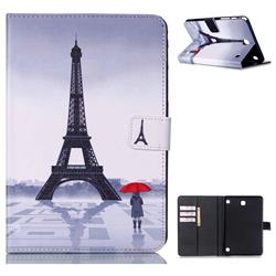Rain Eiffel Tower Folio Stand Leather Wallet Case for Samsung Galaxy Tab A 8.0 T350 T355