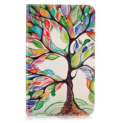 The Tree of Life Folio Stand Leather Wallet Case for Samsung Galaxy Tab E 8.0 T375 T377