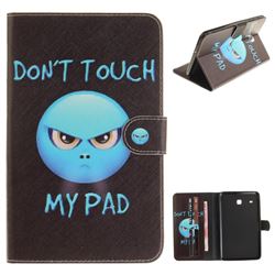 Not Touch My Phone Painting Tablet Leather Wallet Flip Cover for Samsung Galaxy Tab E 8.0 T375 T377