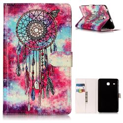 Butterfly Chimes Folio Flip Stand PU Leather Wallet Case for Samsung Galaxy Tab E 8.0 T375 T377
