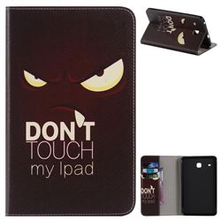 Angry Eyes Folio Flip Stand Leather Wallet Case for Samsung Galaxy Tab E 8.0 T375 T377