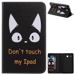 Cat Ears Folio Flip Stand Leather Wallet Case for Samsung Galaxy Tab E 8.0 T375 T377