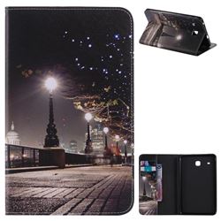 City Night View Folio Flip Stand Leather Wallet Case for Samsung Galaxy Tab E 8.0 T375 T377