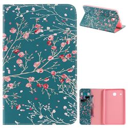 Apricot Tree Folio Flip Stand Leather Wallet Case for Samsung Galaxy Tab E 8.0 T375 T377