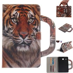 Siberian Tiger Handbag Tablet Leather Wallet Flip Cover for Samsung Galaxy Tab E 8.0 T375 T377