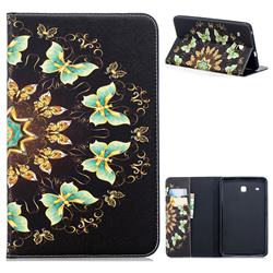 Circle Butterflies Folio Stand Tablet Leather Wallet Case for Samsung Galaxy Tab E 8.0 T375 T377