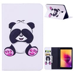 Lovely Panda Folio Stand Leather Wallet Case for Samsung Galaxy Tab A 8.0 (2017) T380 T385 A2 S