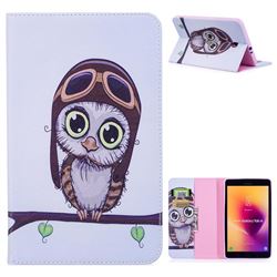 Owl Pilots Folio Stand Leather Wallet Case for Samsung Galaxy Tab A 8.0 (2017) T380 T385 A2 S