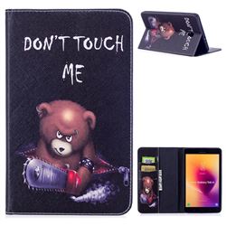 Chainsaw Bear Folio Stand Leather Wallet Case for Samsung Galaxy Tab A 8.0 (2017) T380 T385 A2 S