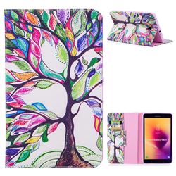 The Tree of Life Folio Stand Leather Wallet Case for Samsung Galaxy Tab A 8.0 (2017) T380 T385 A2 S