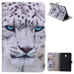 White Leopard Folio Flip Stand Leather Wallet Case for Samsung Galaxy Tab A 8.0 (2017) T380 T385 A2 S