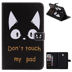 Cat Ears Folio Flip Stand Leather Wallet Case for Samsung Galaxy Tab A 8.0 (2017) T380 T385 A2 S