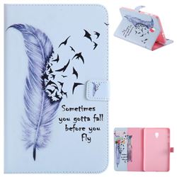 Feather Birds Folio Flip Stand Leather Wallet Case for Samsung Galaxy Tab A 8.0 (2017) T380 T385 A2 S