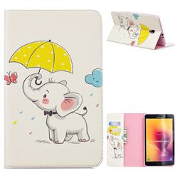 Umbrella Elephant Folio Stand Tablet Leather Wallet Case for Samsung Galaxy Tab A 8.0 (2017) T380 T385 A2 S
