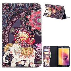 Totem Flower Elephant Folio Stand Tablet Leather Wallet Case for Samsung Galaxy Tab A 8.0 (2017) T380 T385 A2 S