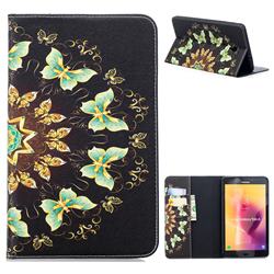 Circle Butterflies Folio Stand Tablet Leather Wallet Case for Samsung Galaxy Tab A 8.0 (2017) T380 T385 A2 S