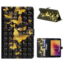 Golden Butterfly 3D Painted Leather Tablet Wallet Case for Samsung Galaxy Tab A 8.0 (2017) T380 T385 A2 S