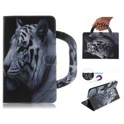 White Tiger Handbag Tablet Leather Wallet Flip Cover for Samsung Galaxy Tab A 8.0 (2017) T380 T385 A2 S