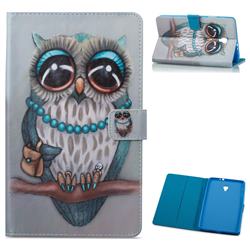 Sweet Gray Owl Folio Stand Leather Wallet Case for Samsung Galaxy Tab A 8.0 (2017) T380 T385 A2 S
